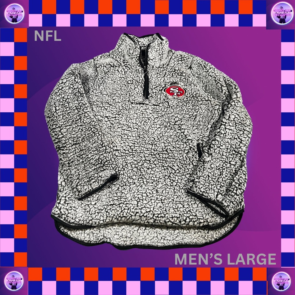 Grey and black San Francisco 49ers Sherpa fleece